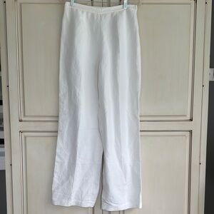 Elegant White Linen Pants Lined Size 8